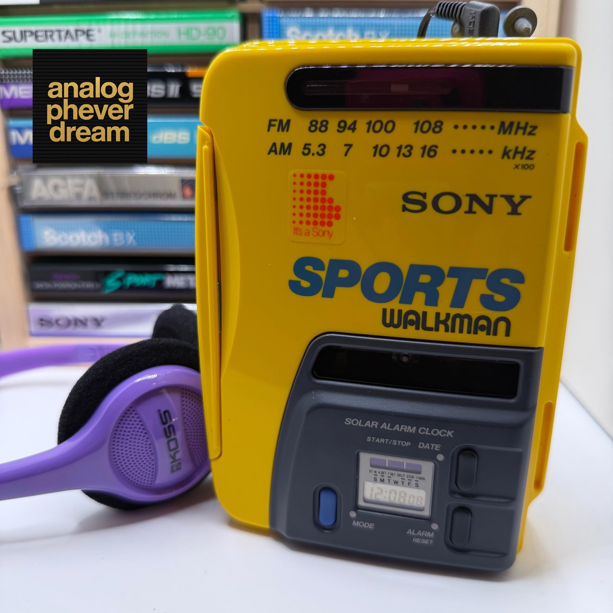 Mint 1988 Sony WM-AF58 (Made in Taiwan) Cassette Walkman; Fully Restored/Serviced: Free Cassette + Headphones